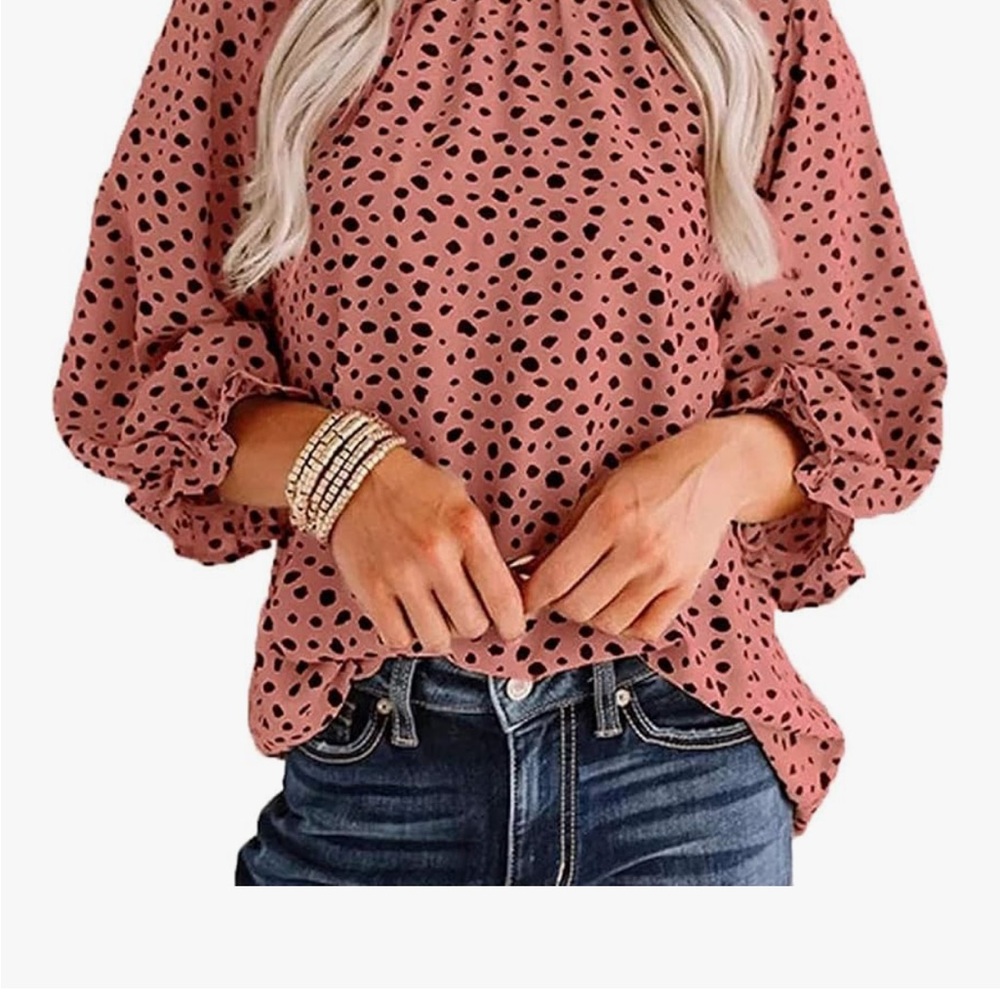 Polka Dot Blouse - Pink